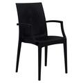 Kd Americana 35 x 16 in. Weave Mace Indoor & Outdoor Chair with Arms, Black KD3039912